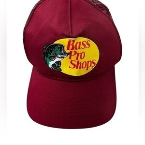 Bass Pro‎ Shop Red Trucker SnapBack Hat